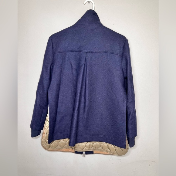 RARE Veronica Beard Halbert Zip Up Wool Blend Quilted Coat Navy Size XS - Picture 4 of 8